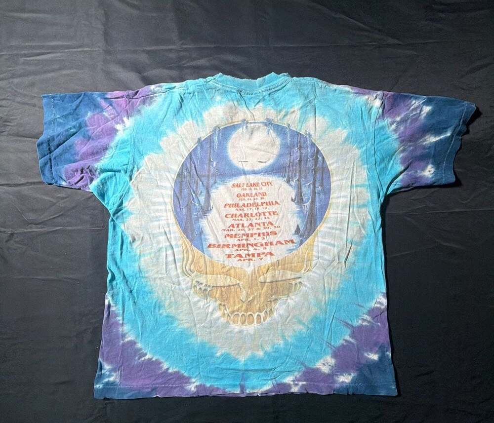 Rare '95 Spring Tour, Greatful Dead, T- Shirt, Grateful Zydeadco, Liquid Blue - Picture 6 of 11